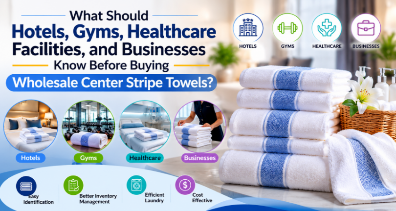 What Should Hotels, Gyms, Healthcare Facilities, and Businesses Know Before Buying Wholesale Center Stripe Towels?